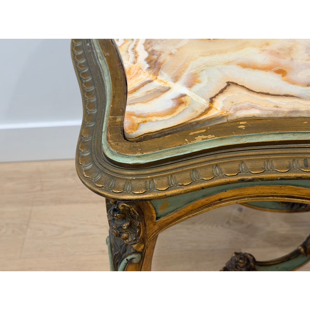 Late 19th Century Louis XVI Style Table With Onyx Top For Sale - Image 9 of 14