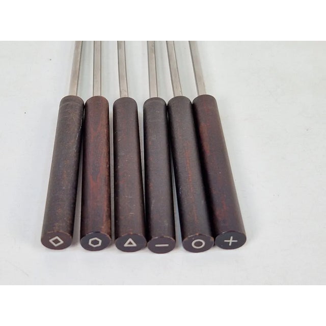 1970s Vintage Invicta Diffusion Fondue Set, Italy, 1970s, Set of 8 For Sale - Image 5 of 11