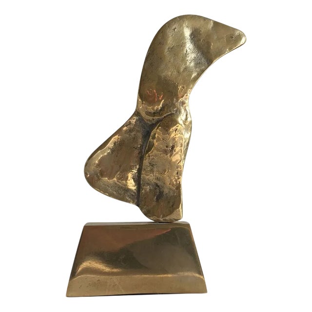 Italian Bronze Abstract Sculpture by Rodica Tanasescu, 1980 For Sale