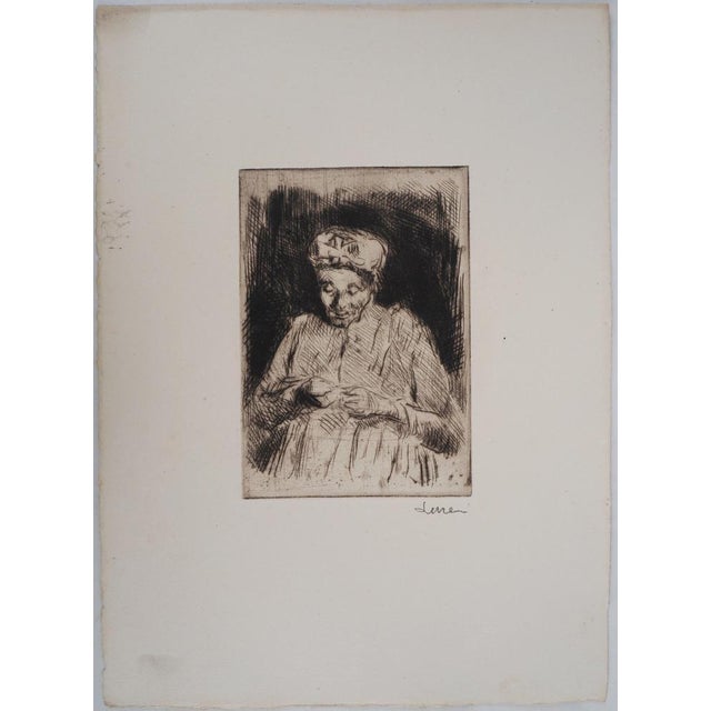 Maximilien Luce, The Lacemaker, 1895, Original Signed Etching For Sale - Image 6 of 6