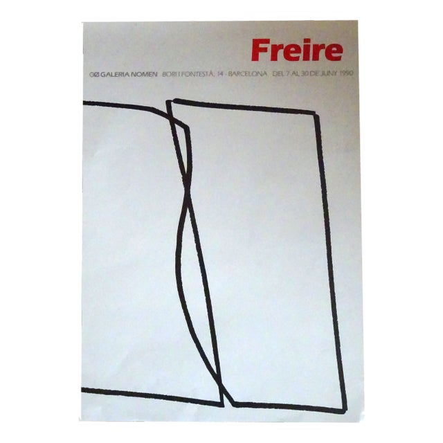 Barcelona Freire Exhibition Poster, 1970s For Sale