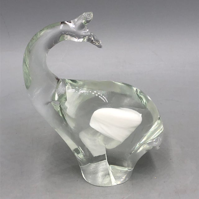 White Murano Glass Elephant with White Inclusion, 1970s For Sale - Image 8 of 12