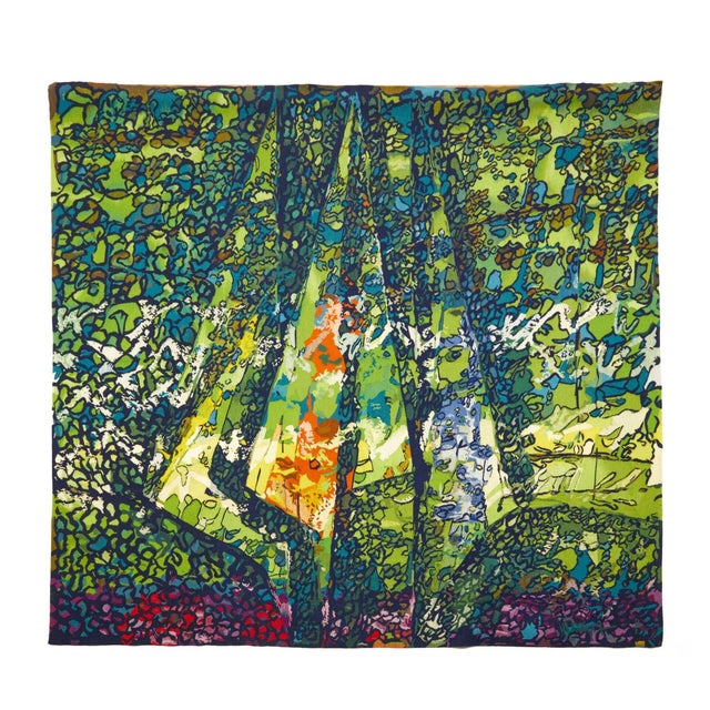 Vintage Signed Aubusson Square Tapestry “Summer Light” by Matégot - Rug & Kilim For Sale In New York - Image 6 of 8