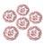 English Chinoiserie Style Red & White Dinner Plates "Cambridge" by Wood & Sons - Set of 6 For Sale
