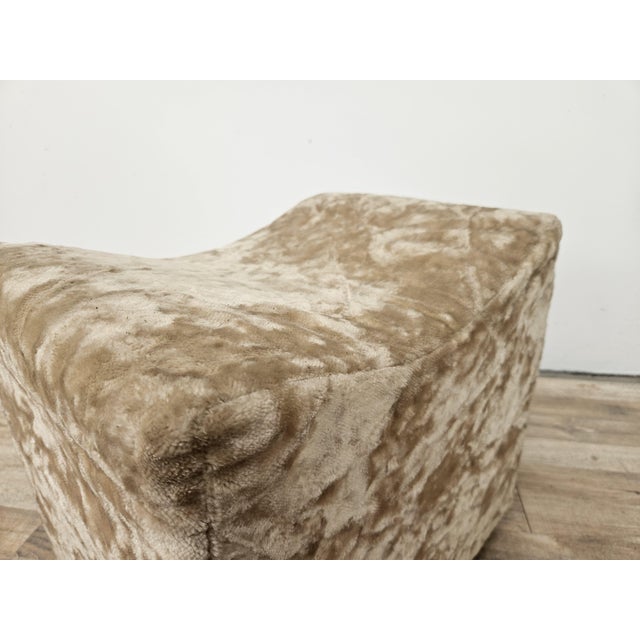 Vintage Upholstered Wooden Ottoman, 1950s For Sale - Image 6 of 14