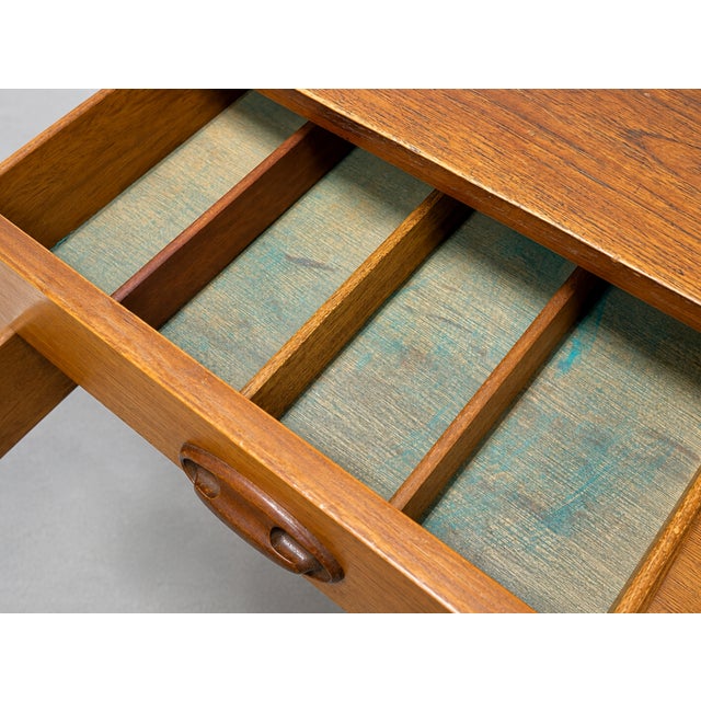 Rare Mid Century Modern Danish Teak Credenza / Media Stand, C. 1960's For Sale - Image 16 of 16
