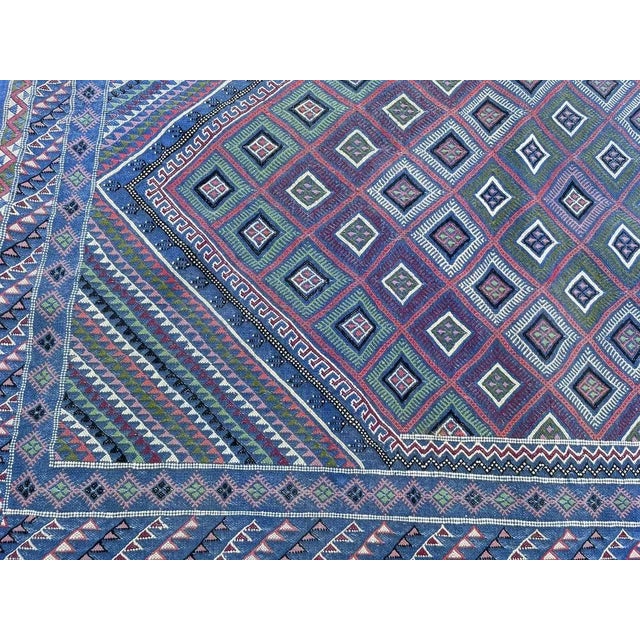 Vintage Blue Rug, 1984 For Sale - Image 6 of 9