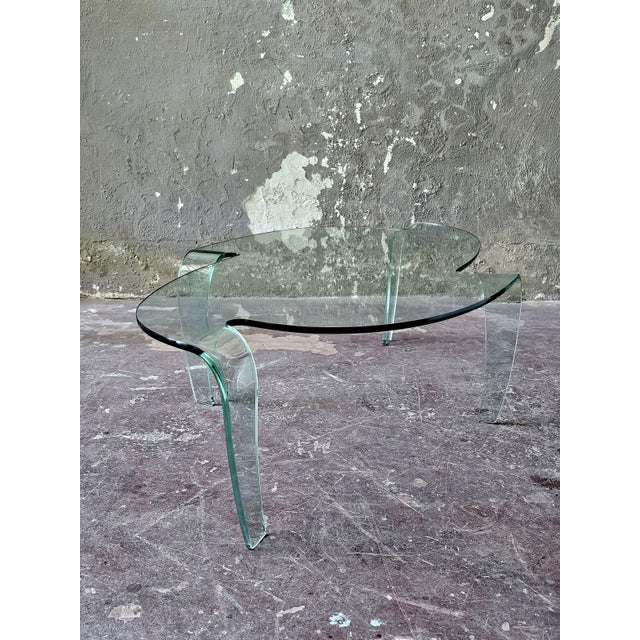 Glass Coffee Table from Fiam, 1980s For Sale - Image 3 of 11