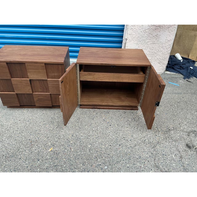 Mid Century Brutalist Style Nightstands - Pair For Sale - Image 16 of 17