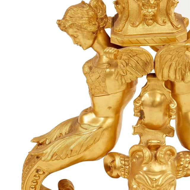 Early 20th Century Italian d'Ore Figural Andirons "Apollo & Mars" - a Pair For Sale - Image 4 of 6