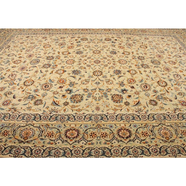 Beige Middle Eastern Hand-Knotted Rug For Sale - Image 8 of 11