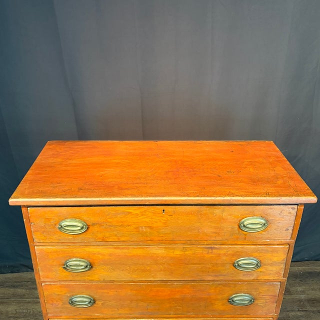 Wood 19th C American Federal Hepplewhite Four-Drawer Chest of Drawers For Sale - Image 7 of 10