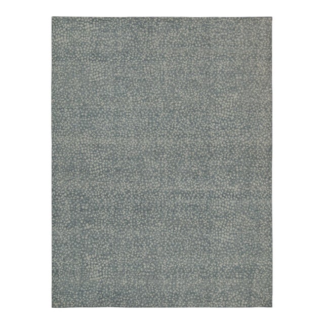 Rug & Kilim’s Oversized Spot Rug in Dusty Blue, 13x19 For Sale