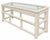 Beautiful vintage pencil reed rattan console table with glass top, professionally refinished in Benjamin Moore lacquer in...