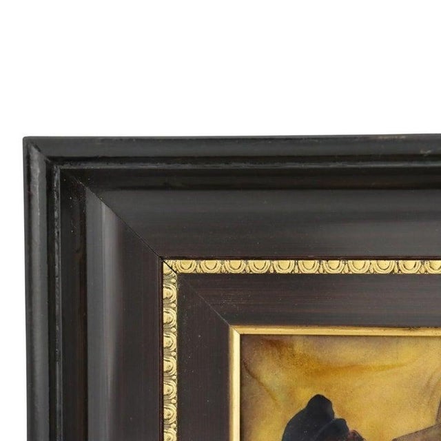 French 1940s French Enameled Copper Recreation of Frans Hals Painting the Itinerant Painter For Sale - Image 3 of 9