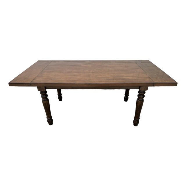Rustic Walnut Farmhouse Extension Dining Table For Sale