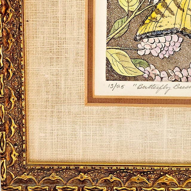 Fred Edwards “Butterfly Bush” Hand-Colored Etching and Aquatint, 13/25 For Sale - Image 9 of 14