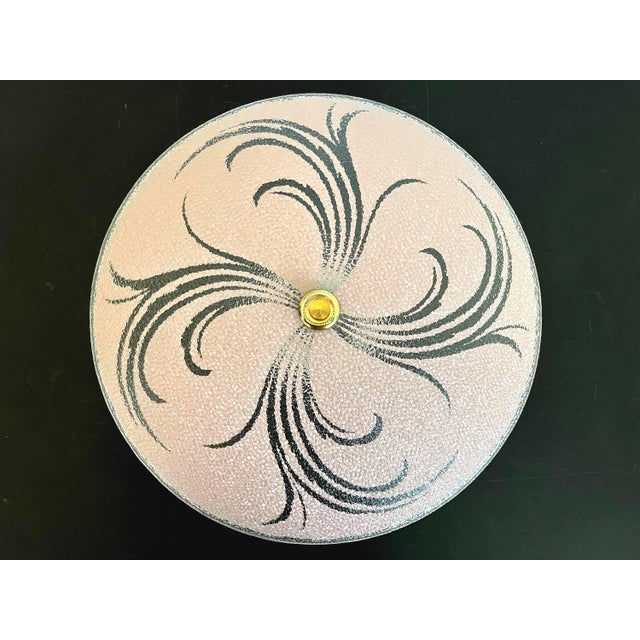 1950s Pink Leaf Sprays Ceiling Light For Sale - Image 9 of 16