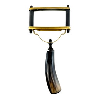 Mid-Century Italian Magnifying Glass With Horn Handle For Sale