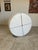 Moroccan Vintage Oversized White Leather Moroccan Pouf Ottoman For Sale - Image 3 of 5