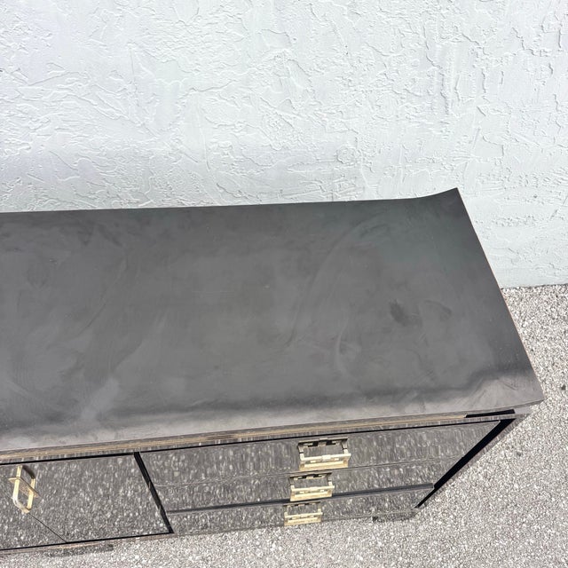 Black Chinoiserie Black Gloss Laminate Dresser With Gold Accents For Sale - Image 8 of 8