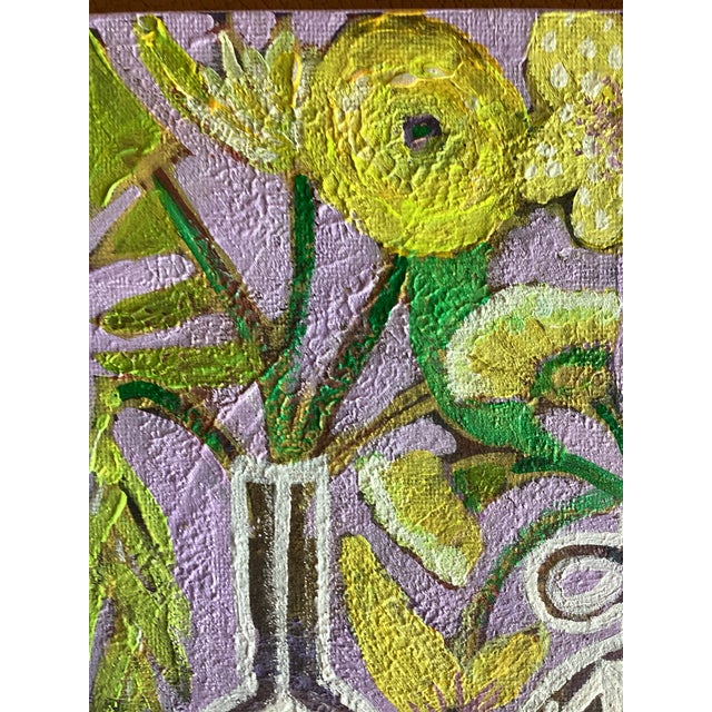 Original abstract floral still life featuring expressive form and layered color. This is a one-of-a-kind ORIGINAL painting...