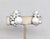 Metal Vintage Signed Crown Trifari Rhodium Plated Mabe Pearl & Clear Rhinestone Clip Earrings-2 Pieces For Sale - Image 7 of 8