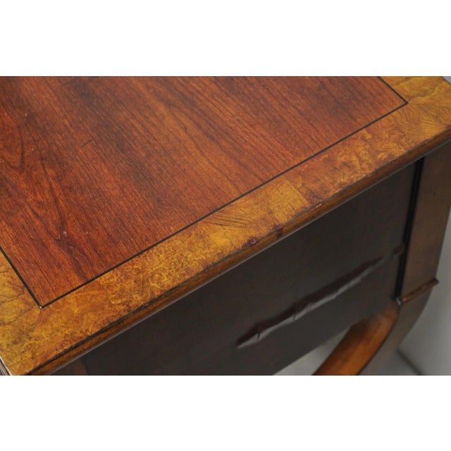 Brown Ethan Allen Townhouse 2 Drawer Night Table Nightstand Curule Regency Style, Pair For Sale - Image 8 of 18