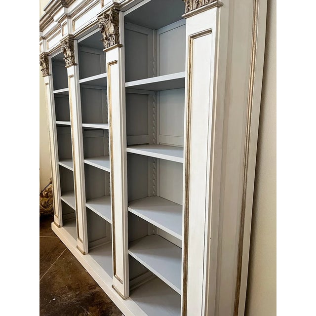 Wood Pair of 19th Century Italian Neoclassical Painted Bookcases For Sale - Image 7 of 7