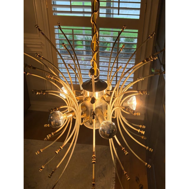 1970s Italian Smoked Glass Sputnik Chandelier, Attributed to Fontana Arte For Sale - Image 9 of 12