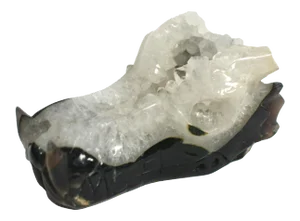 Rock Crystal Dragon's Head Statue