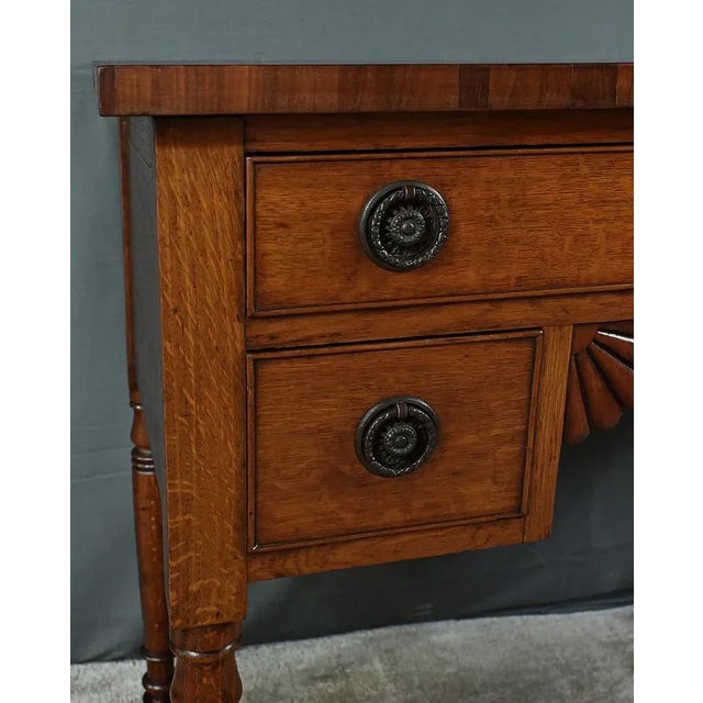 Small English Victorian Desk in Oak For Sale - Image 6 of 18
