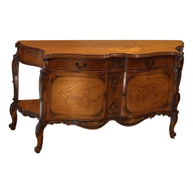 Antique Solid Philippine Narra Wood Sideboard For Sale