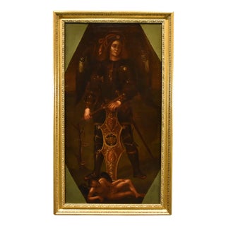 Lombard School Artist, Saint Michael the Archangel, 1650, Oil on Canvas For Sale