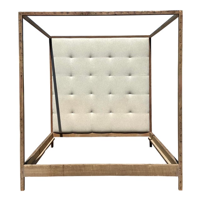 Vintage Rustic King Canopy Bed For Sale