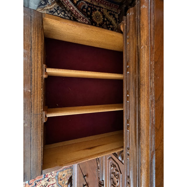 Brown Early 20th Century Renaissance Revival Style Carved Walnut Sideboard For Sale - Image 8 of 8