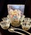 Glass 1980s The Toscany Collection Sierra Seven Piece Salad Set 7 pcs with original box For Sale - Image 7 of 12
