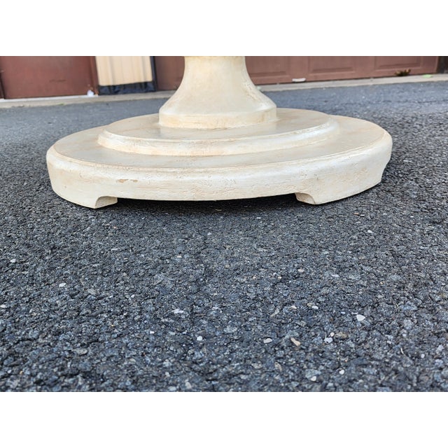 Late 20th Century Niermann Weeks Large Pedestal Faux Marble Dining Table For Sale - Image 9 of 14