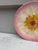 French Country French Majolica Pink Daisy Plate Orchies, Circa 1890 For Sale - Image 3 of 4