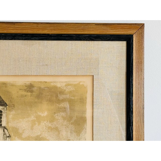Vintage 1960s “Eglise” Lithograph by Andre Minaux For Sale In Boston - Image 6 of 8