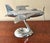 Chrome Mid 20th Century Art Deco Futuristic Prototype Chrome Plane Model Sculpture on Stand For Sale - Image 8 of 9