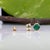 2020s Natural Zambian Emerald Solitaire Stud Earrings: Solid 14k Gold Bezel Set Studs, Pair For Sale - Image 5 of 7