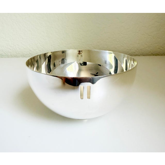 Metal Swid Powell + Richard Meier Silver Plate "Skyscraper" Bowl, Italy, 1980s For Sale - Image 7 of 13
