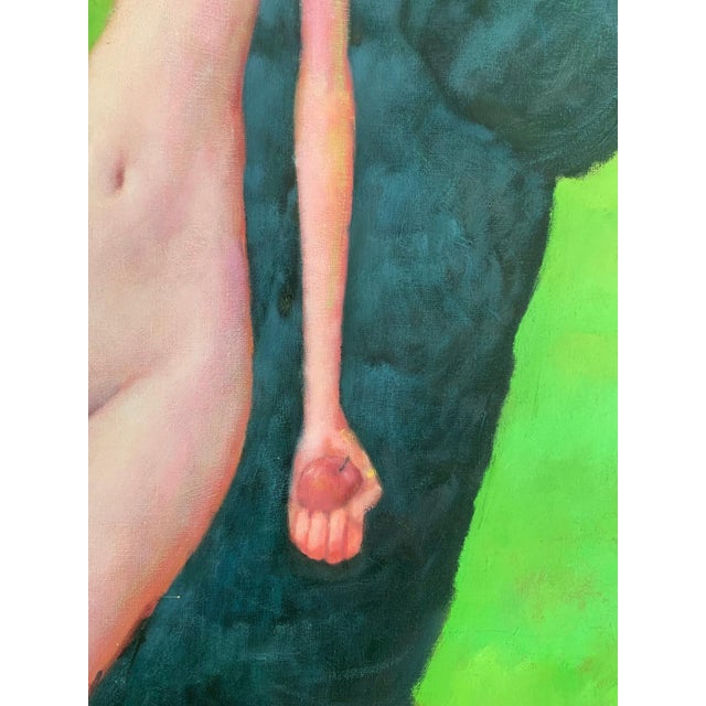 Waldemar J. Marszalek, Adam and Eve, Nude, Oil on Canvas For Sale - Image 4 of 7