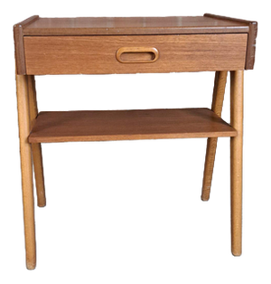 Vintage Scandinavian Teak Bedside Table, 1960s