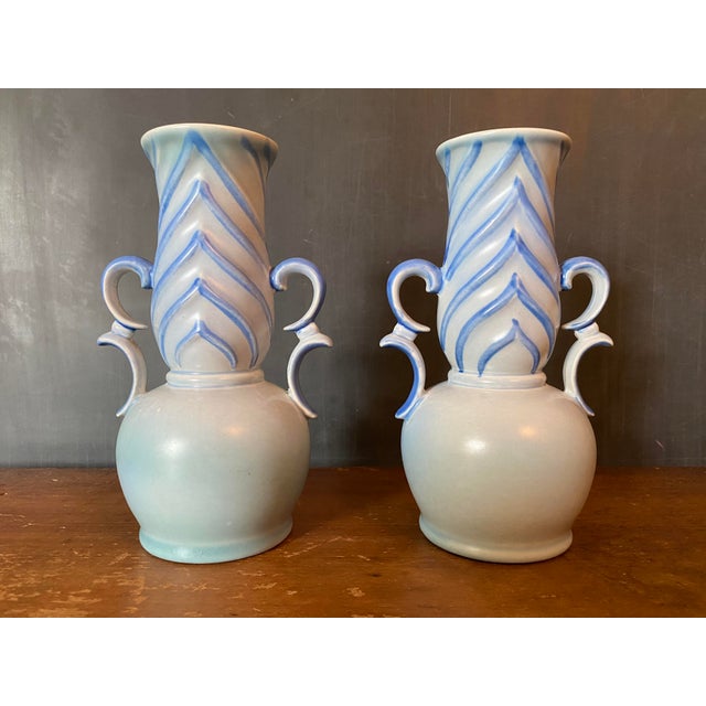 1930s Stangl Artware Art Deco Modern Vases - a Pair For Sale - Image 11 of 11
