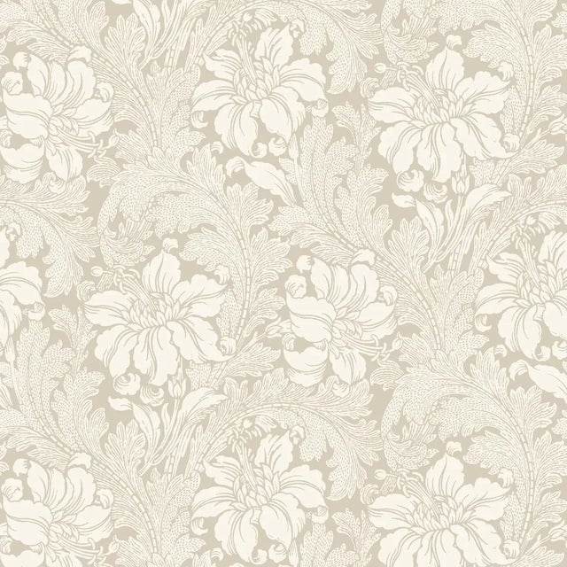 Sample - Borastapeter Acanthus Garden Wallpaper in Stone For Sale