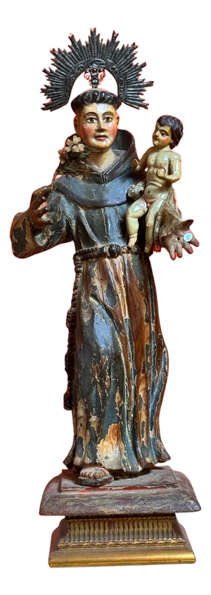 Hispano-Colonial School Saint Anthony of Padua with the Child, 17th Century