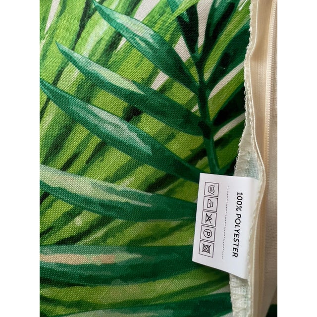 Textile Contemporary Miami Palm Leaves Pillow Cover For Sale - Image 7 of 9