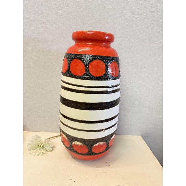 Mid-Century Modern Vintage Fat Lava Floor Vase from Scheurich, 1970s For Sale - Image 3 of 12